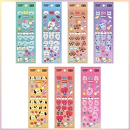 Bt21 BTS Baby Cartoon Transparent Sticker Diary Photo Album Phone Case Handbook Decoration Sticker
