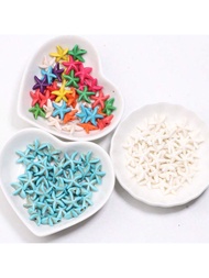 37pcs/Pack Colorful 13mm Turquoise Starfish, For Creating Summer Themed Friendship Bracelets, DIY Cr