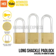 YALE Brass Padlock Long Shackle / Extra Long Shackle 40mm / 50mm YE1