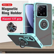 Casing For Xiaomi 13T pro 13 T 13tpro 13pro 13lite 13Ultra Xiaomi13t pro Xiaomi13tpro Matte Ring Bracket Stand Holder Phone Case Shockproof Protection Hard Back Cover