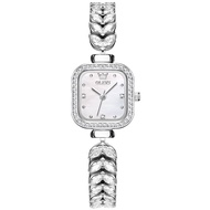 OLEVS 9987 Fashion Quartz Women Watch Gift Square-dial Stainless Steel Watchband Wristwatch