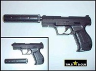 最新高質感生存遊戲玩具槍~新版便宜試賣價P99情報員手槍黑色空氣槍 (ADISI高品質P-99重現版) (含滅音器)