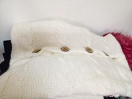 Ikea 毛織 編織 麻花 枕頭 抱枕套四個  木質扣 絕版