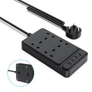 過載保護開關的電源板電源擴展最大 3250W 4 個交流電源插座、3 個 USB 連接埠和 1PD 充電  gspckp Power Strip with Over Load Protection S