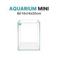 Vertical cylindrical fish tank size 14x14x20cm for raising betta fish