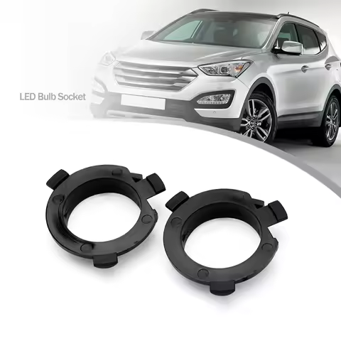 2Pc For Mitsubishi Outlander Hyundai i40 Kona Veloster H7 Led Bulb Cap Mount Ring Headlamp Socket He