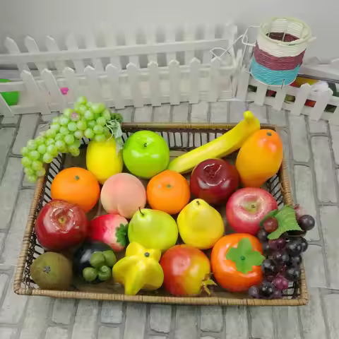 1 Set Artificial Fruits Home Realistic Faux Fruits For Centerpieces Party Dinning Tabel Decor Displa