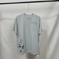 2023 Summer New Men's T-shirt Pure Cotton Short Sleeves Grey Concrete Double Yarn Crew Neck T-shirt