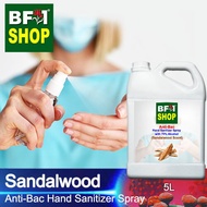 Antibacterial Hand Sanitizer Spray with 75% Alcohol (ABHSS) - Sandalwood - 5L