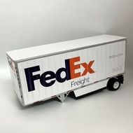 DM 1/50 Alloy Fedex Fedex Federal Express Sea Transport Logistics Tractor Half Trailer Container Con