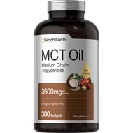 Horbaach Keto MCT Oil 3,600 mg. 300 Capsules  * Keto Freindly