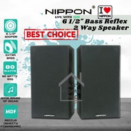 Nippon NS-651 6.5" Passive Speakers Bookshelf Speakers Pair | Home Stereo High-Performing 2-Way Desktop Speakers | AV Receiver or Integrated Amplifier Required