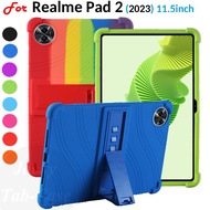 Fit for OPPO Realme Pad 2 (2023) Pad2 11.5" Soft Silicone Shockproof Case RMP2205 RMP2204 Stand Shell Upgrade Thicken 4-Corner Protective Cover