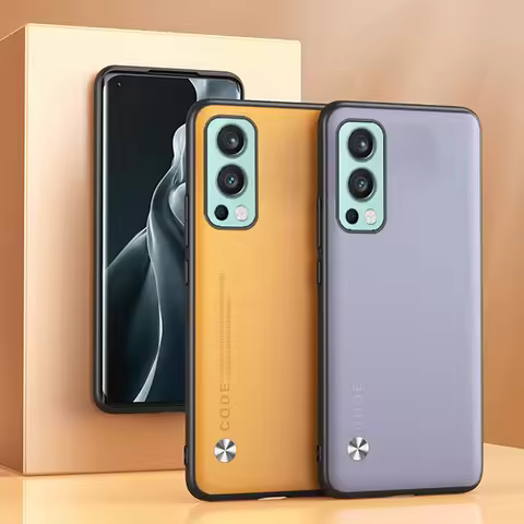 Luxury Leather Phone Case For OnePlus Nord 2 5G Nord2 Back Cover Matte Silicone Full Protection Case