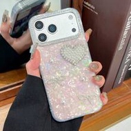 1pc Pink Rhinestone, Pearl Heart, Rhinestone Bow, Bow Diamond Full Coverage Luxury Women's TPU Shock