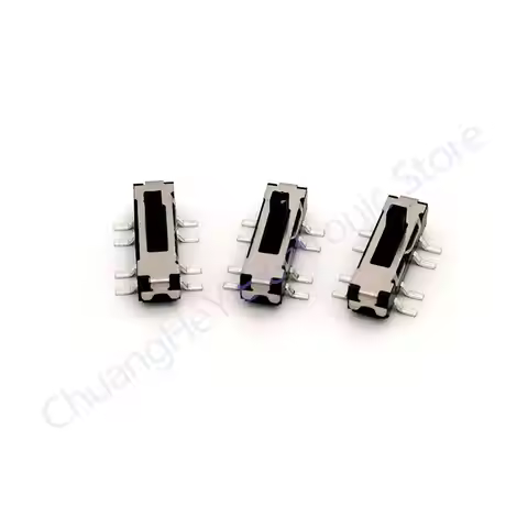10Pcs MINI Miniature SMD SMT Vertical Switch 2P3T 8 Pin 3 Position Toggle Switches Handle high 2mm