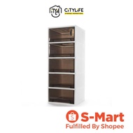 Citylife 135L 5 Tier Modular Cabinet - Smoke Grey - G5091 - Citylong