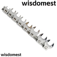 WISDOMEST 8Pcs Drive Crowfoot Wrench, Replaceable 3/8 Inch Open End Spanner, Movable 10 To 19mm High