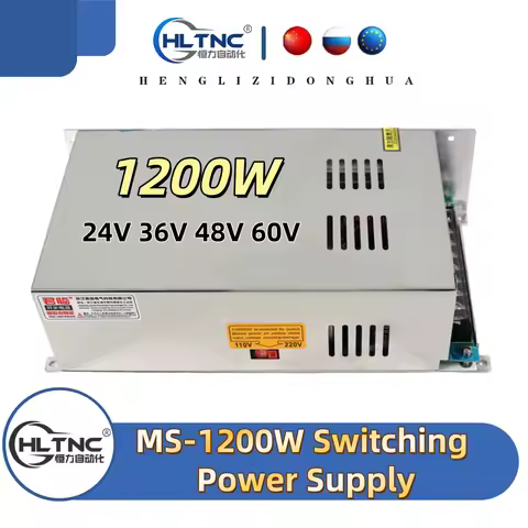 HLTNC MS-1200W Switching Power Supply AC 100-264V AC to DC 24V 36V 48V 60V Power Supply 20A 25A 33A 