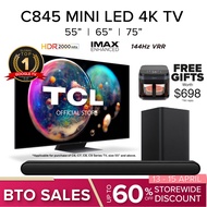 New | TCL C845 Mini LED 4K TV 55 65 75 inch | HDR 10+| Google TV | iMAX Enhanced | 144 Hz VRR | AiPQ | HDMI 2.1