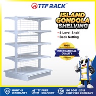 TTF Rack™ (ISLAND GONDOLA) Island Gondola Back Netting /Storage Rack/Shopping Mall Display Rack/ Rak