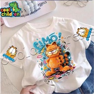 Kitten Versatile Crew Neck Short-sleeve T-shirt for Girls with Trendy Pattern Prints 1804