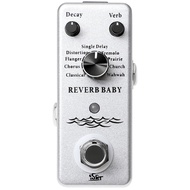 ISET Digital Reverb Guitar Pedal with 9 Modes Guitar Effect Pedal Wide Range Multi Reverb