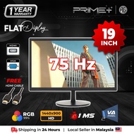 Monitor PC 19 Inch Flat 75Hz Refresh Rate VA Panel LED Computer Monitor