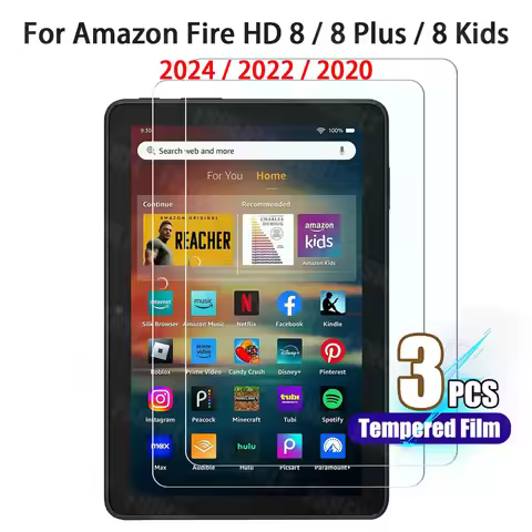 Screen Protector for New Amazon Kindle Fire HD 8 Tablet(2024/2022/2020, 12th/10th Gen, 8 inch)/Fire