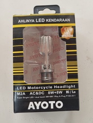 Bohlam Depan Lampu Dop Depan H6 LED AYOTO M2A AC &amp; DC Kemasan Kuning