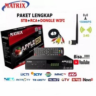 STB SET TOP BOX MATRIX APPLE HD + DONGLE WIFI +HDMI / MATRIX DVB T2