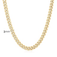 100% Titanium / Kalung Rantai Gold Wanita 18 K Anti Karat / Kalung Titanium Polos Gold Mewah Wanita