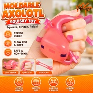 Minecraft Axolotl Squishy Toy Cute Slow Rising Sensory Stress Relief Squeeze Toy Kids Adults Gift
