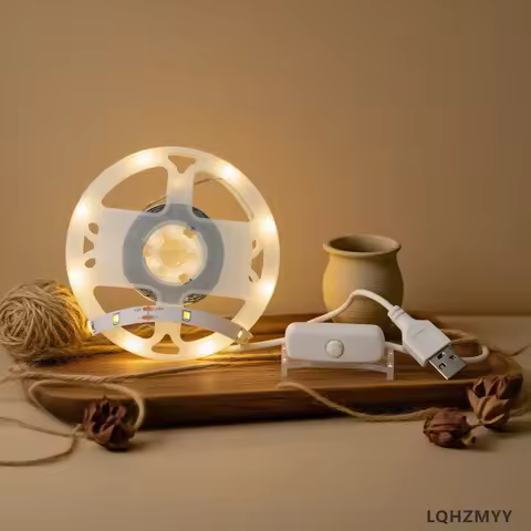 1 Led Light Strip, Low Voltage 5V USB Powered, 501 Button Switch, 3000K/6000K Flexible Lighting, wit