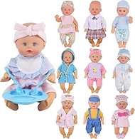 9 Sets for 9-10-11 Inch Alive Baby Doll Clothes Reborn Newborn Dress Outfits Clothing Costumes with 
