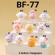MERAH GANTUNGAN UNGU HP BF-77 Resin clay goody bag manyue decoration 3d diy sanrio kuromi hk pompomp