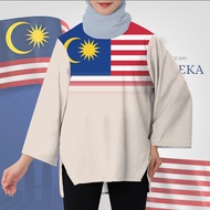 1957 Independence Day Baju 68th Merdeka Muslimah Viral Latest Merdeka Design Elegant Sun Protection 