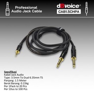 3.5mm To 6.35mm TS To XLR Male dBvoice CAB-1.5CHPC CAB-1.5CHPA - 3.5mm To 6.35mm