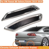 For VW Passat B8 Chrome Exhaust Diffuser Frame 2015-2018 Stainless Steel Car Accessories Rear RLine 
