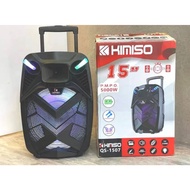 KIMISO QS-1507 ,15,, INCH LED PORTABLE SUPER BASS SPEAKER BLUETOOTH/USB/TF/LED SPEAKER