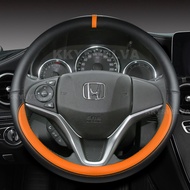 Microfiber Leather Car Steering Wheel Cover For Honda City 2014-2019 Fit 2014-2019 Jazz 2014-2019 HR