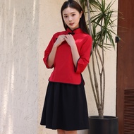 Cheongsam Top Cheong Sam Blouse CNY Baju Kurung Cina Ceongsam Murah Cheongsam Muslimah Blouse