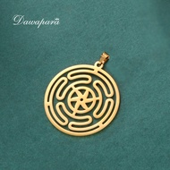 MYSHAPE Hecate’s Wheel Triple Moon Goddess Symbol Pendants Stainless Steel Wiccan Accessories for Ne