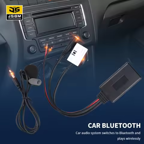 JSBM 12PIN Wireless Bluetooth For Car Module AUX-in Cable Audio Adapter For BMW E90 E91 E92 Z4 serie