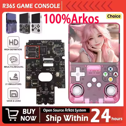 R36S 100% Arkos System New Retro Gaming Console 3.5-inch Linux Open Source System Portable Handheld 