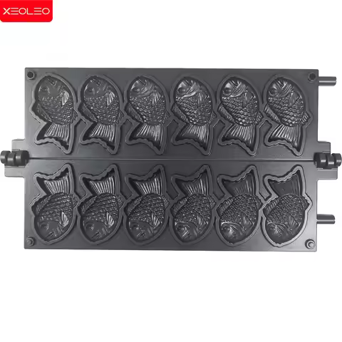 XEOLEO 6PCS Taiyaki Maker Mould / Fish Shape Waffle Maker Machine Mould /Waffle Maker Parts