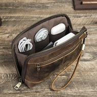 New store openingCONTACTS Men Travel Clutch Bag Genuine Leather Clutch Wallet Handbag Purse Casual C