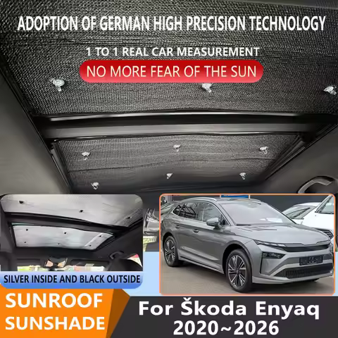 Sunroof Insulation Roof Visor For Škoda Enyaq 2020~2026 Higher Quality Sunshade Anti-UV Car Panorami