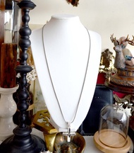 復古鍍銀十字架項鍊 高貴優雅 日本二手中古珠寶首飾古著