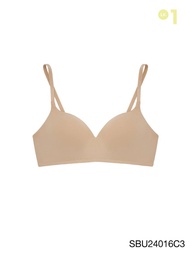 Sabina Pretty Perfect Level 1 เสื้อชั้นใน ไร้โครง รหัส SBU24016C3 - สีเนื้อเข้ม